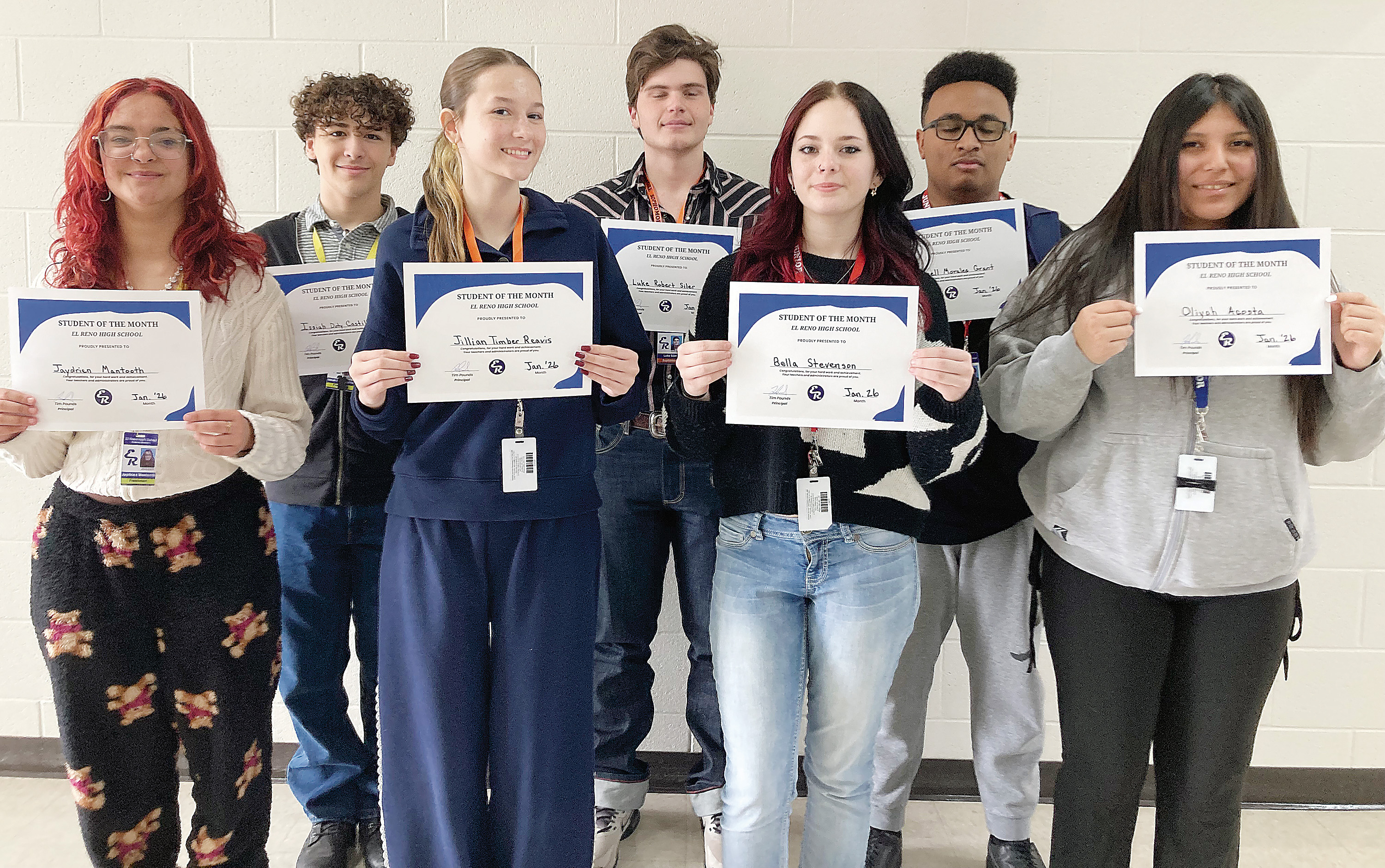 EHS January honorees | El Reno Tribune