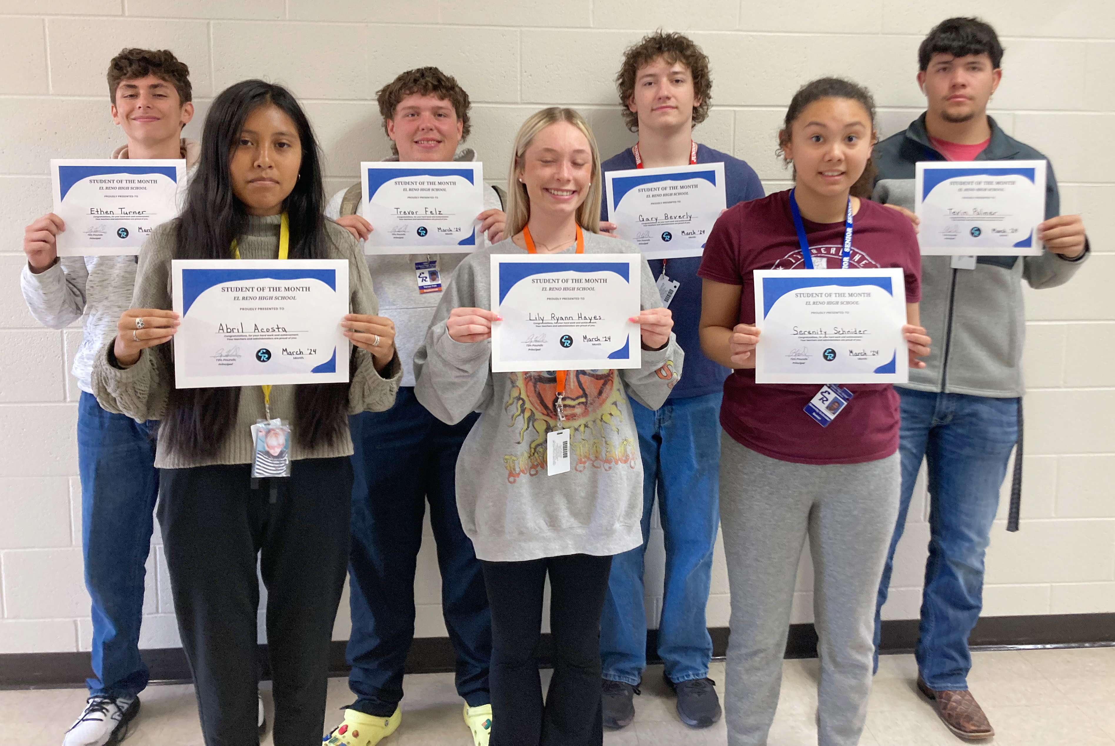 El Reno High’s Students of the Month | El Reno Tribune