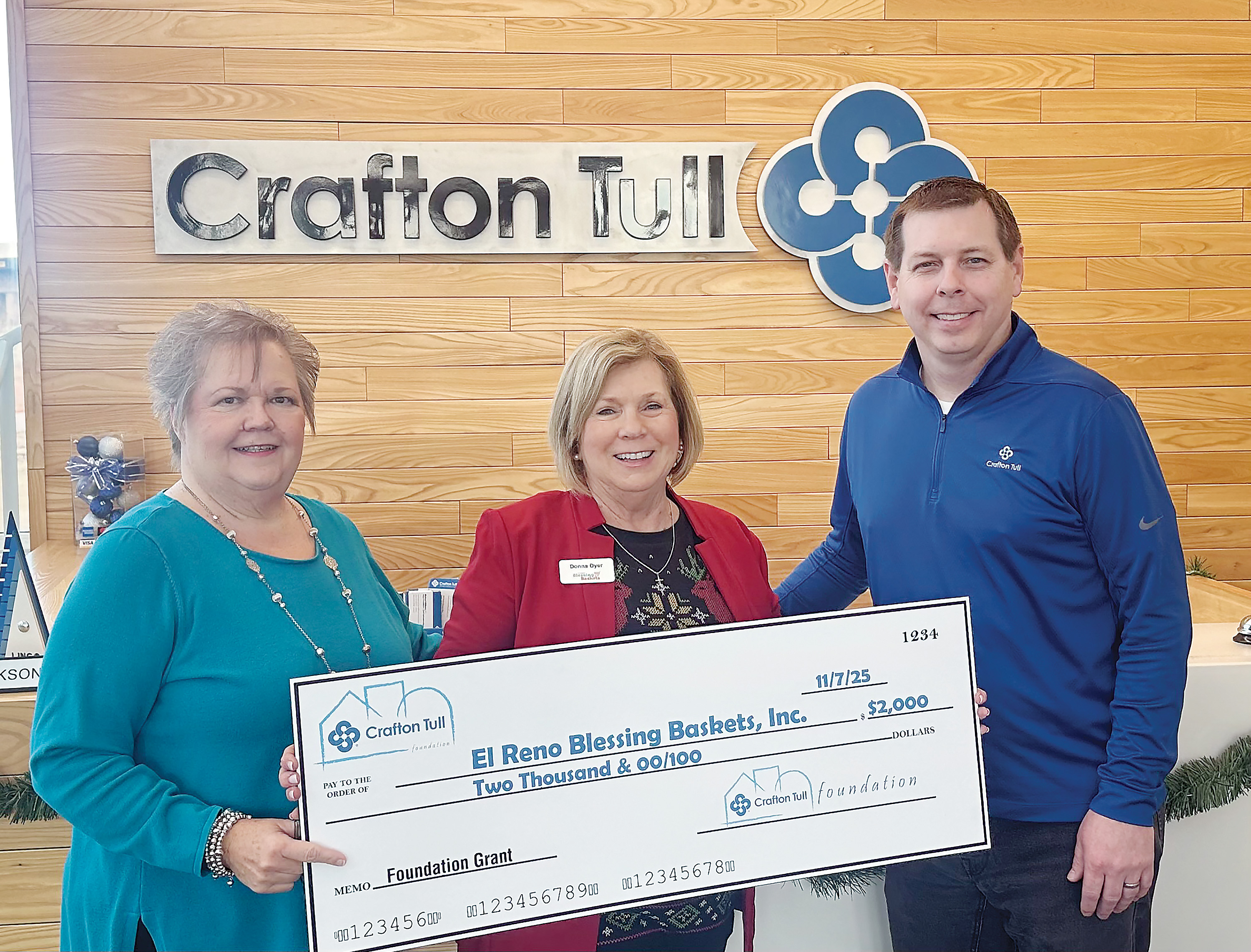 Crafton Tull Foundation makes Blessing Baskets donation | El Reno Tribune
