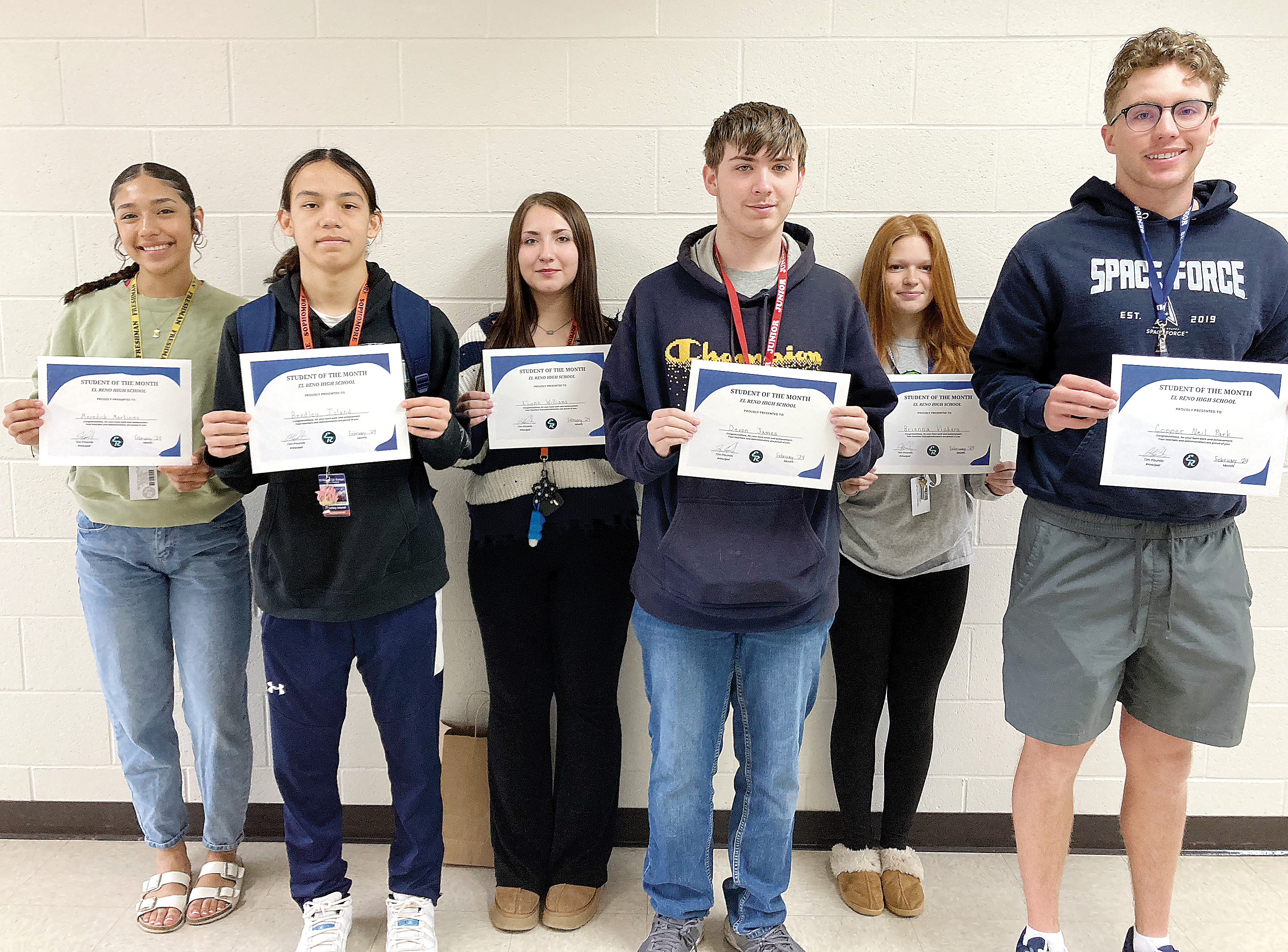 El Reno High Students of the Month | El Reno Tribune