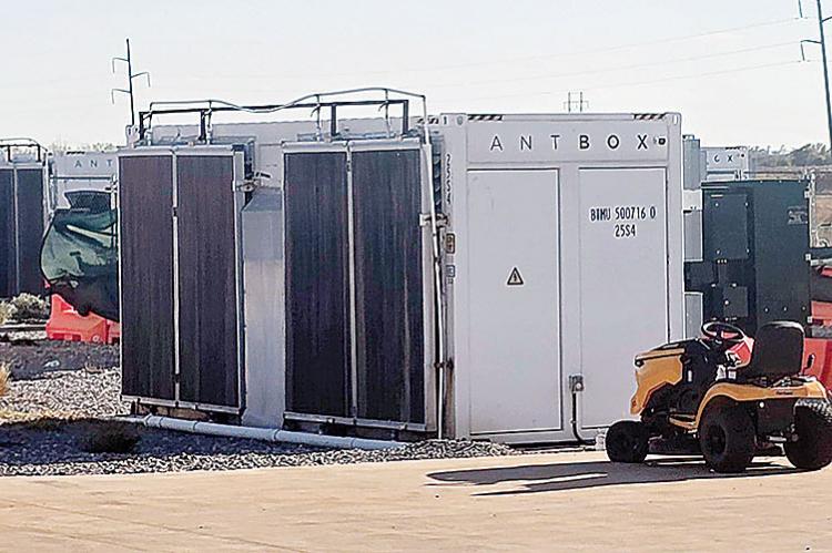 Only the nine mining boxes on the Jensen Road site remain