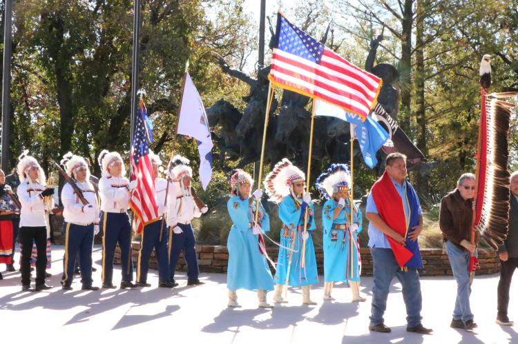 Post Colors presented by the Buddy Bond Color Guard and the Kiowa Women Warriors