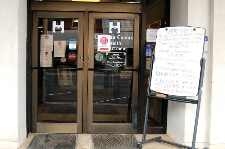 Canadian County Health Department began drive-up testing Tuesday morning