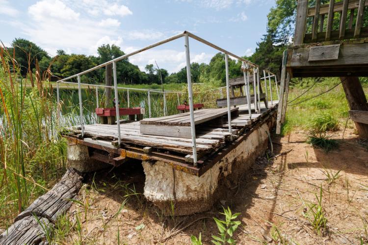 Tammy Cramer’s dock is now on dry land
