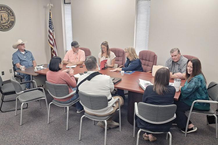 Canadian County’s elected officials meet with County Excise Board members