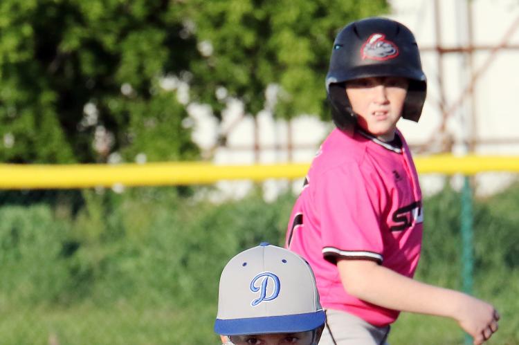 David Velez stares down a base runner