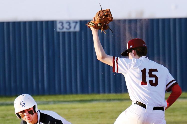 EHS baseball_Carnott looks for umpire's call