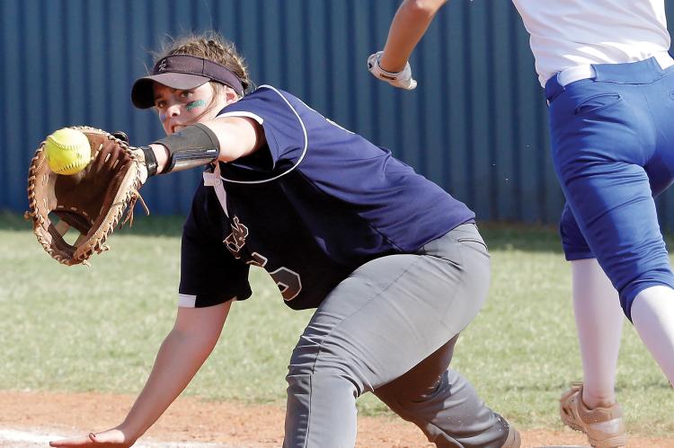 EHS softball_Mutzig stretches