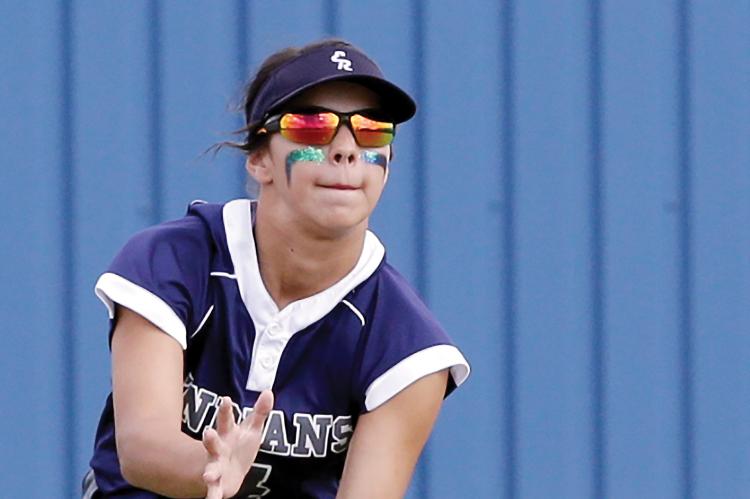 EHS softball_Guzman catch
