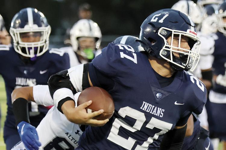 Grant First leads the team in rushing with 1,147 yards and 12 touchdowns