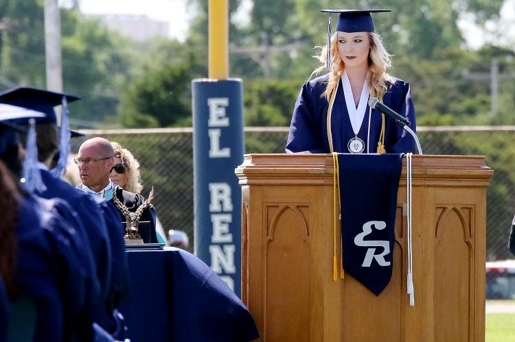 Kamara Lagaly speaks to classmates