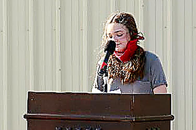 Keysen Atkinson concludes her speech