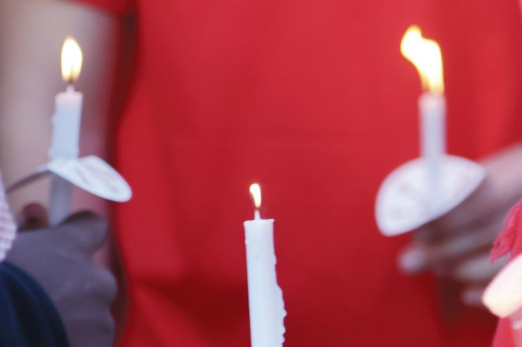 Candles were lit 