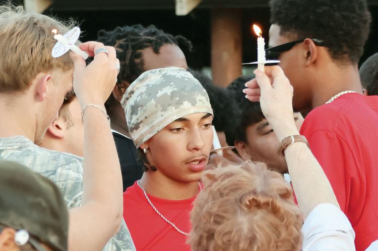 Candles were lit 