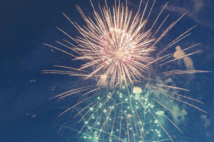 Residents lined the banks of Lake El Reno for the delayed fireworks