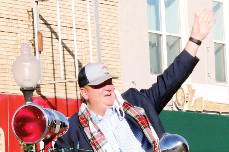 Matt riding in the annual Christmas Parade