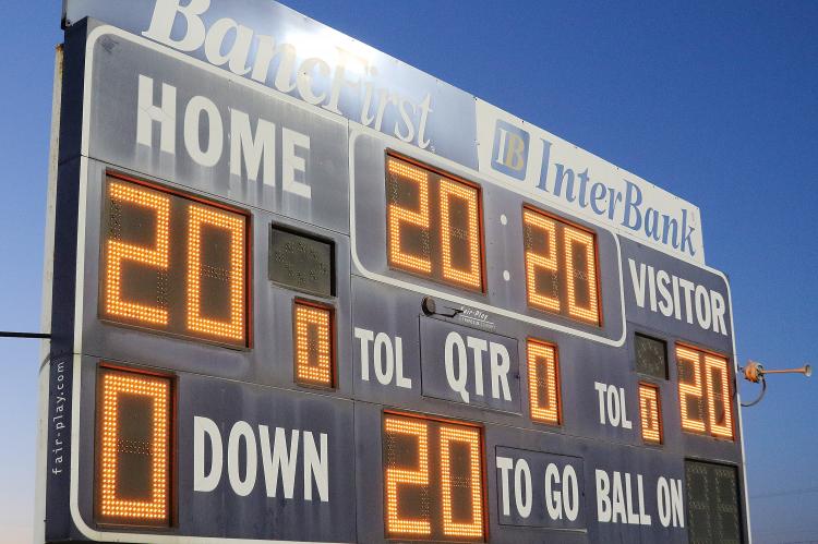 Scoreboard in lights