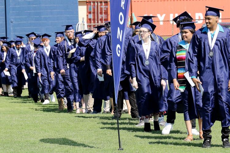 The Class of 2020 marches onto the field