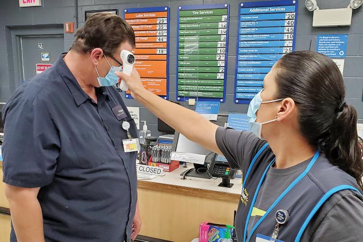 Temperature screening at Walmart