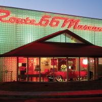 The outside of the Route 66 Museum in Clinton