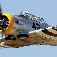 One of the privately-owned airplanes that flew during the air show