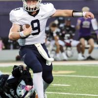 Rustyn Cook steps through an ankle tackle on a running play