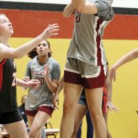 Haven Joseph shoots a jumper in the paint