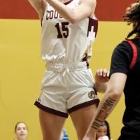Katelyn Harviston shoots under the goal