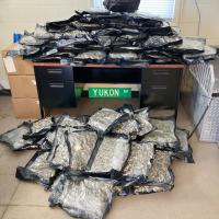 Marijuana seized during a traffic stop by a Canadian County deputy