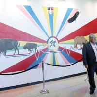 The new C&A Tribes Indian Health Center features colorful artwork 