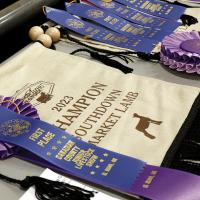 Ribbons and banners wait to be awarded to the winners