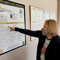 Ashley Abshire points out some of the steps needed to apply for a REAL ID