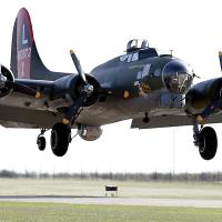 B-17 named Texas Raiders touches down