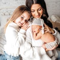 Hannah Sizemore, with Remi and Foster