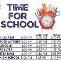 Back to School Bell Schedule