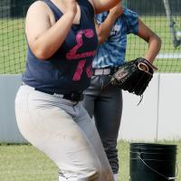Bailey Brothers looks a ball into her glove