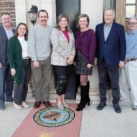 From left, Gabe Bass, Kristy Loyall, Chance Deaton, Jana Knott, Katie Schneiter, Paul Schulte and Patrick Gibson