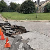 A section of Boynton Street collapsed recently
