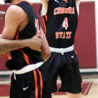 EHS alumnus Callen Haydon shoots a jumper during a game