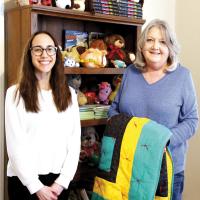 Joanne Riley (right) and Abigail Shafer