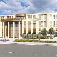 The final design of a new four-story county courthouse 