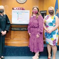 Khristan Strubhar and Barbara Hatfield along with Alyssa Loveless, Brenda Westby and Pedro Perales-Salaices
