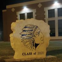 Decorative stone placed by the Class of 2020