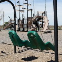 Empty playground equipment
