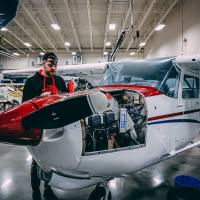 Cade Recknagel said he grew up wanting to be a chef before discovering his true passion as an aircraft maintenance technician