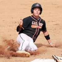 Kingston Arnold slides into third base
