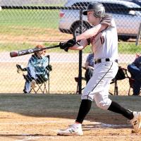 Seth Snyder connects with a pitch