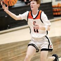 Kyler Thiessen tries to chase down a full-court pass