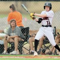Hunter Mayfield slaps out a base hit