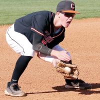 Kingston Arnold scoops up a ground ball